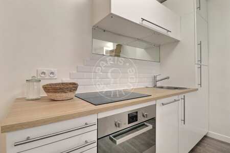 Küche Möblierte wohnung - 34m²  - 1 Zimmer - Poissonnière - Paris