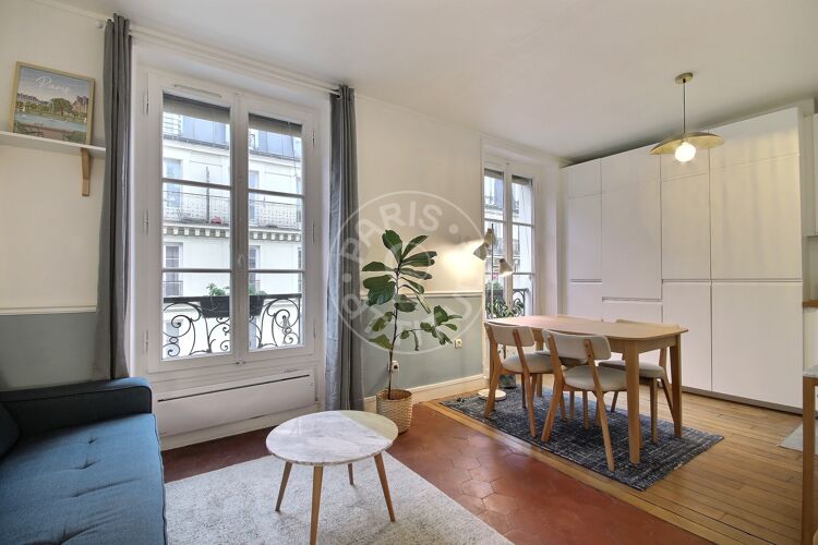 Living room - Furnished 1 bedroom - Paris 75015 - 17173