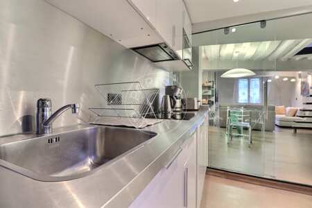 Küche Möblierte maisonette - 43m²  - 1 Zimmer - Pyramides / Palais Royal - Paris