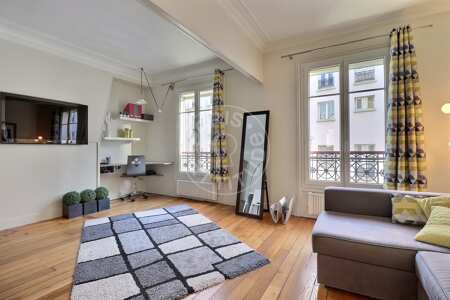 Living room Furnished apartment - 52m²  - 1 bedroom - Batignolles - Paris
