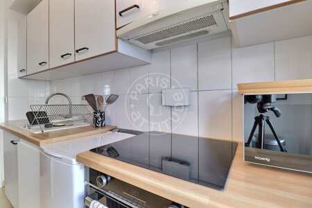 Kitchen Furnished apartment - 70m²  - 2 bedrooms - Plaisance / Pernety - Paris