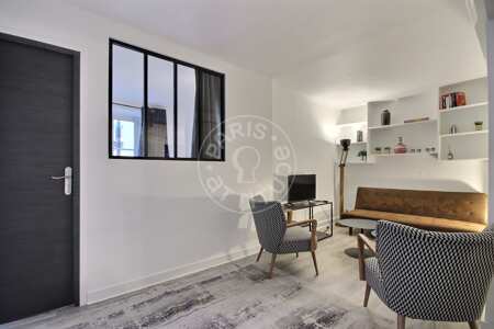 Living room Furnished apartment - 44m²  - 1 bedroom - Montmartre / Place des Abbesses - Paris