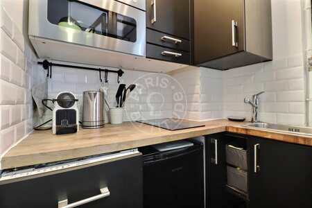 Cozinha Studio mobilado - 25m²  - Oberkampf - Paris