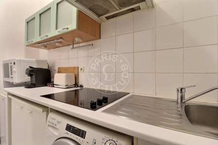 Cuisine Studio meublé - 30m²  - Convention - Paris