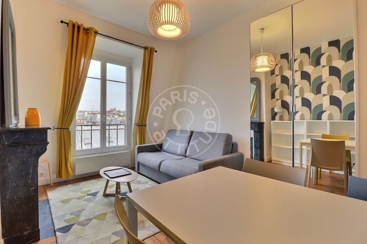 Living room - Furnished 1 bedroom - Paris 75017 - 17237