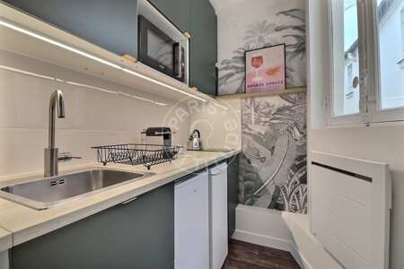 Cocina Estudio amueblado - 16m²  - La Muette / Bois de Boulogne - París