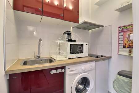 Cocina Piso amueblado - 23m²  - 1 dormitorio - Clichy