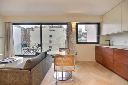 Salon Studio alcove meublé - 29m²  - Convention - Paris
