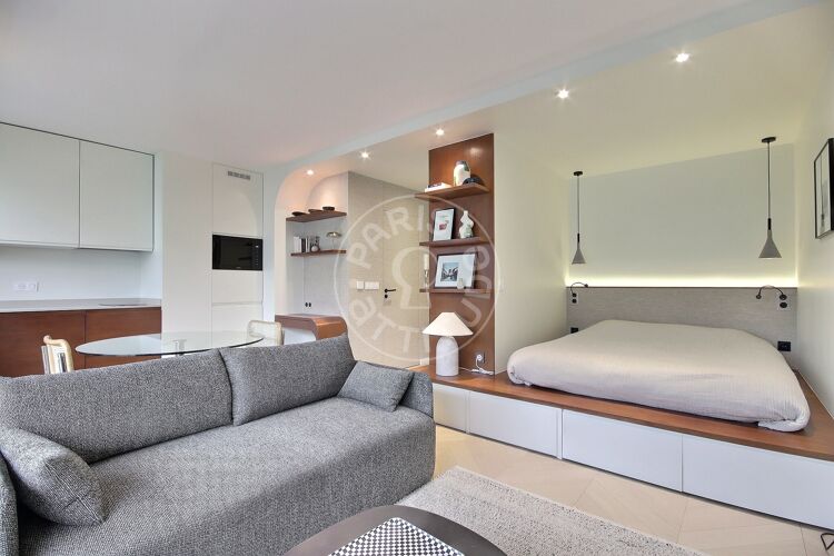 Living room - Furnished studio alcove - Paris 75015 - 17269