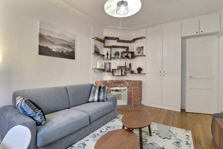 Sala Apartamento mobilado - 43m²  - 1 quarto - Montmartre / Place des Abbesses - Paris