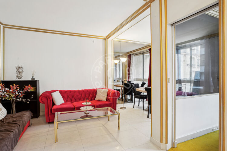 Living room - Furnished 1 bedroom - Paris 75116 - 17280
