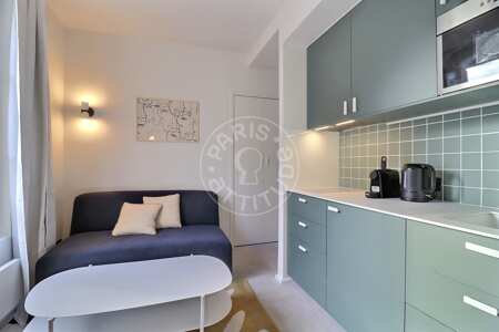 Living room Furnished studio alcove - 20m²  - Moulin Rouge / Pigalle - Paris