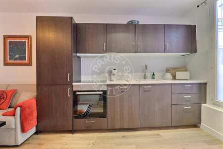 Kitchen Furnished apartment - 32m²  - 1 bedroom - Place Monge - Paris