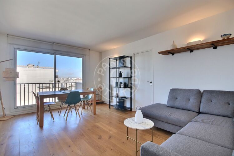 Living room - Furnished 1 bedroom - Paris 75015 - 17295