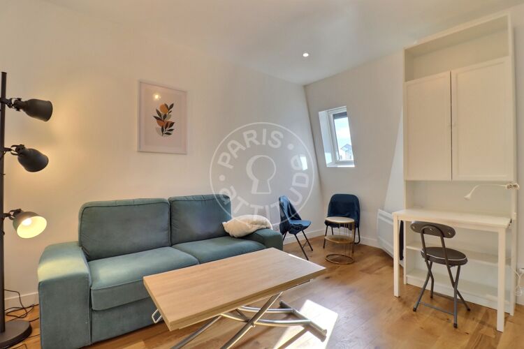 Living room - Furnished 1 bedroom - Paris 75010 - 17304