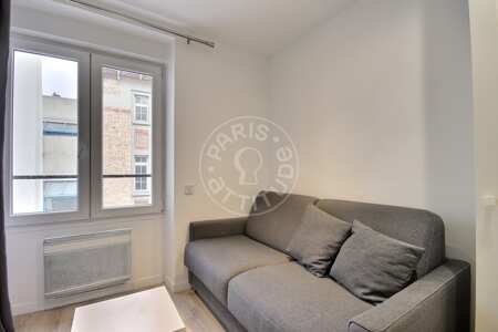 Living room Furnished studio - 12m²  - Montorgueil - Paris