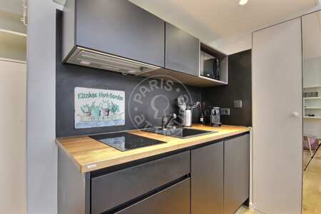 Küche Möblierte alkovenwohnung - 20m²  - Canal Saint-Martin - Paris