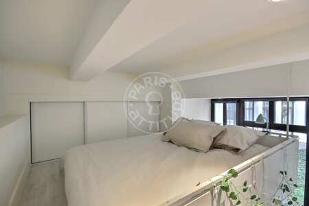 Schlafzimmer Möblierte alkovenwohnung - 20m²  - Canal Saint-Martin - Paris