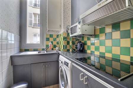 Kitchen Furnished apartment - 31m²  - 1 bedroom - Motte-Piquet Grenelle - Paris