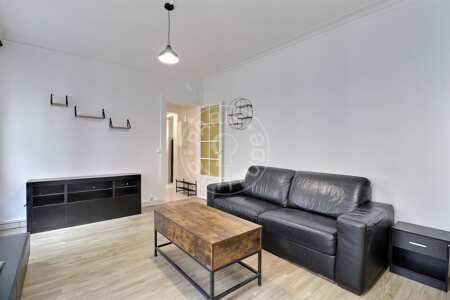 Living room Furnished apartment - 56m²  - 2 bedrooms - Place Monge - Paris