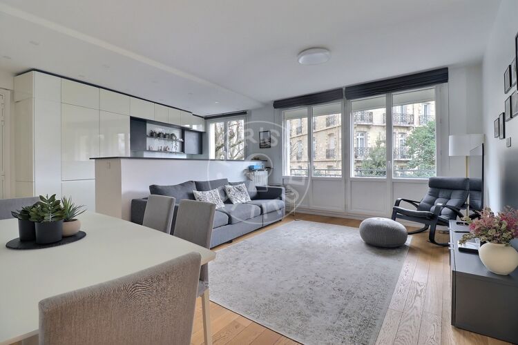 Living room - Furnished 2 bedrooms - Paris 75016 - 17331