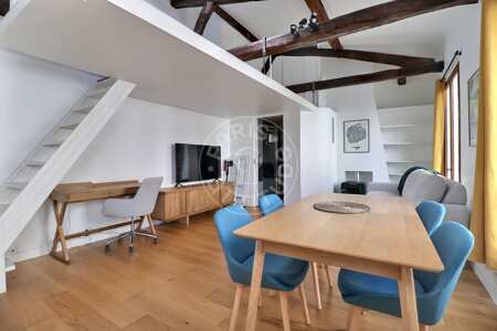 Salon Appartement meublé - 39m²  - 1 chambre - Daumesnil - Paris