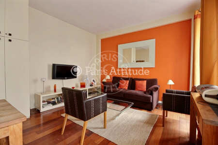 Living room Furnished apartment - 43m²  - 1 bedroom - Centre George Pompidou - Paris