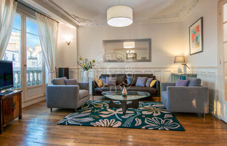 Salon Appartement meublé - 118m²  - 3 chambres - Jardin des Plantes - Paris