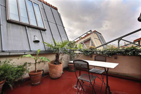 Terrace Furnished loft - 150m²  - 3 bedrooms - Belleville - Paris