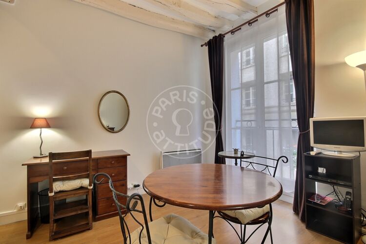 Living room - Furnished studio - Paris 75004 - 2010