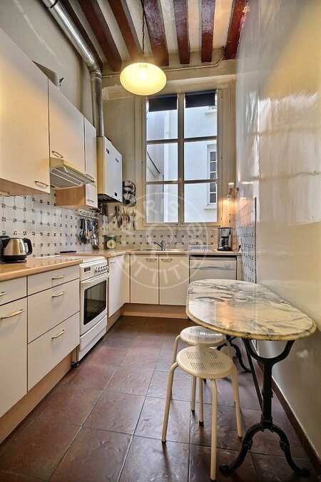 Cozinha Apartamento mobilado - 115m²  - 3 quartos - Bastille - Paris