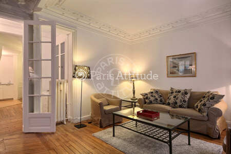 Salon Appartement meublé - 85m²  - 2 chambres - Ecole Militaire / Unesco / Duroc - Paris