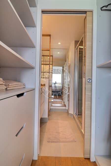 Bathroom Furnished apartment - 96m²  - 3 bedrooms - Beaugrenelle - Paris