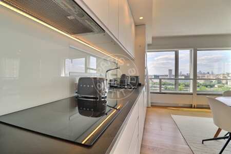 Kitchen Furnished apartment - 96m²  - 3 bedrooms - Beaugrenelle - Paris