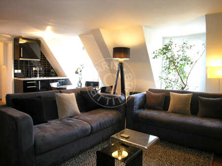 Living room Furnished apartment - 44m²  - 1 bedroom - Poissonnière - Paris