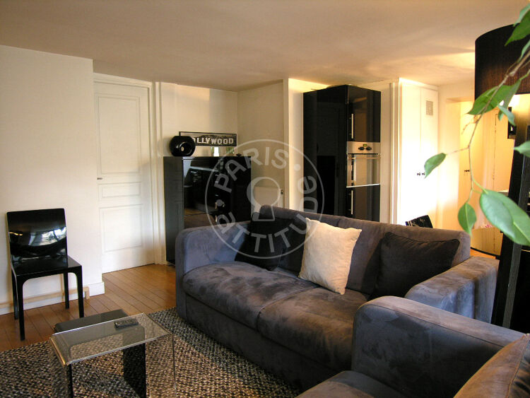 Living room - Furnished 1 bedroom - Paris 75009 - 2033
