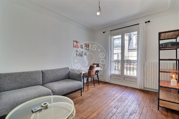 Living room - Furnished 1 bedroom - Paris 75018 - 20337