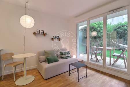 Salon Studio alcove meublé - 26m² - Buttes-Chaumont - Paris