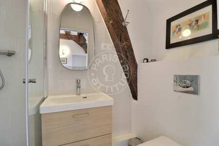 Baño Piso amueblado - 29m² - 1 dormitorio - Le Marais - París