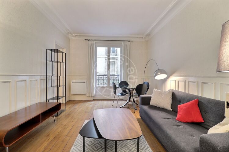 Living room - Furnished 1 bedroom - Paris 75017 - 20469