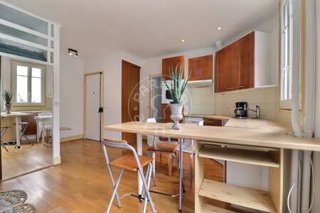 Kitchen Furnished studio alcove - 29m²  - Boulogne-Billancourt