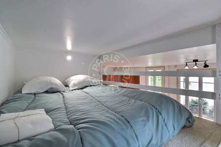 Bedroom Furnished studio alcove - 29m²  - Boulogne-Billancourt