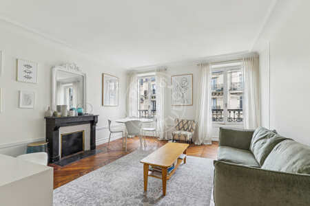 Salon Appartement meublé - 69m²  - 1 chambre - Le Marais - Paris