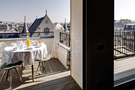 Terraza Dúplex amueblado - 153.87m²  - 3 dormitorios - Arts et Métiers - París