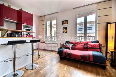 Salon Studio meublé - 20m²  - Poissonnière - Paris