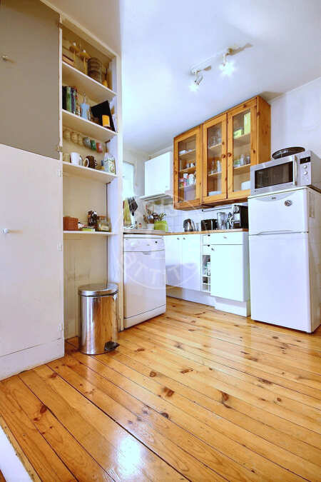 Kitchen Furnished apartment - 70m² - 2 bedrooms - Hôtel de Ville - Paris
