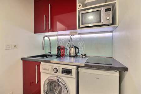 Cocina Estudio amueblado - 28m²  - Montparnasse - París