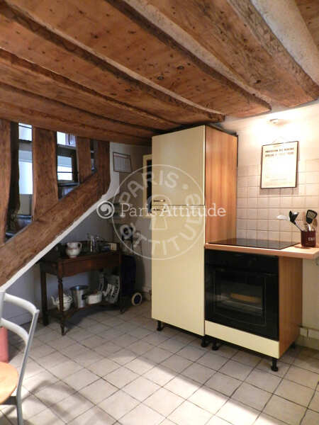Kitchen Furnished duplex - 87m² - 2 bedrooms - Hôtel de Ville - Paris
