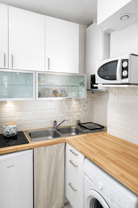 Kitchen Furnished apartment - 27m² - 1 bedroom - Place Monge - Paris