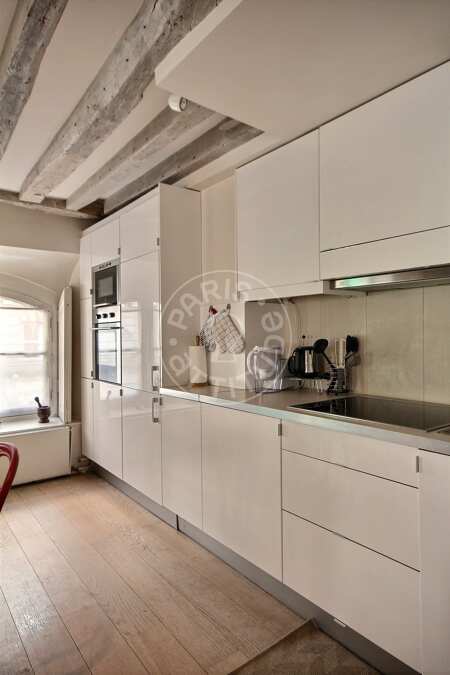 Cuisine Appartement meublé - 88m²  - 2 chambres - Invalides - Paris